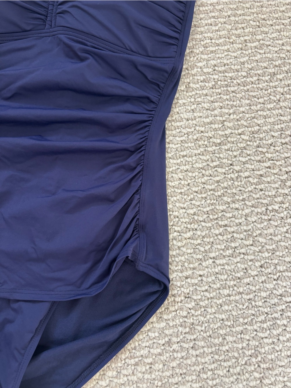 Tommy Bahama Women’s Size 12 Swimsuit One Piece Navy Blue Ruched Tie - Picture 5 of 12